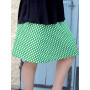 jupe evasée vintage vert a pois blanc