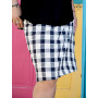 jupe femme a carreaux couture visible