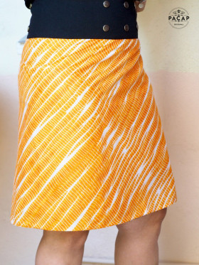 jupe orange femme