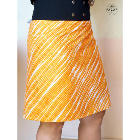 jupe orange femme
