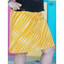 jupe orange coloré reversible coupe évaée motif tie and dye