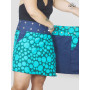 jupe taille plus pour femme ronde en jean reversible coupe droite avec poche