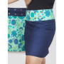 jupe portefeuille grande taille reversible imprimé fleurs vertes