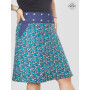 jupe liberty a fleurs vert collection été taille haute grande taille femme ronde