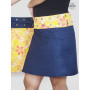 jupe réversible jaune pour femme avec un jean