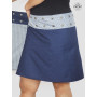 jupe reversible en jean ceinture à motif coupe portefeuille multi-tailel femme
