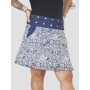 Jupe Croisée En jean Réversible avec Poche Taille Unique Ajustable - VORA