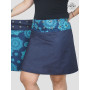 jupe réversible femme ronde, jupe motif ethnique, jupe boutons pression, jupe ajustable
