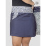 jupe reversible grande taille longueur genoux jean bleu
