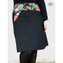 jupe longue jean noire grande taille