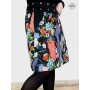 jupe fleurs jeans noir grande taille