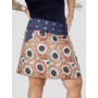 jupe femme marron grande taille imprimée