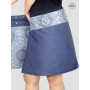 jupe reversible en jean imprimé multi taille longueur genoux