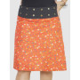 jupe rouge grande taille coupe portefeuille et reversible