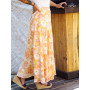 jupe midi jaune ceinture a nouer