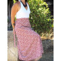 jupe midi femme imprimé pois blancs