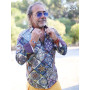 chemise rétro colorée vintage motif patchwork arabesque celtique