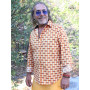 chemise jaune forte personalitée homme look excentrique pour homme imprimé pois