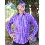 chemise rétro vintage excentrique pour homme motif atypique bleue