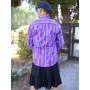 chemise originale homme ajustée imprimé fantaisie bleu violet et rose, manches longues motif numérique et digital