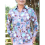 chemise bleue ciel imprimé originale et fantaisie
