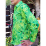 Chemise homme à carreaux vert fluo flashy manche longue