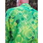 chemise originale vert pomme motif carrée style décontracté