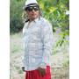 chemise blanche a pois noire pour homme, chemise originale, chemise fantiaise, chemise petits points noirs