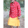 homme en chemise rouge imprimé graphique avec kilt Jaune, jupe portefeuille jaune pour homme