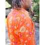 chemise hippie orange pour homme motif funky décontractée