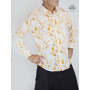 chemise elegante habillée pour homme tenue de soirée imprimés jardin japonais