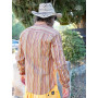 chemise cintrée multicolore ligne verticale manche longue