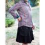 chemise manches longues habillée è rayures colorées boutons nacrés