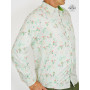 chemise grise à petites fleurs  coupe cintrée col boutonnée