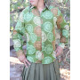 chemise manche longue verte motif australie imprimé aborigène style mandala