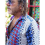 chemise décontractée bleue et blanche