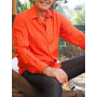 chemise rouge pour homme en viscose imprimé a rayures
