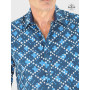 chemise bleue imprimé originale pois blanc tissi leger en coton confortable site de chemise homme