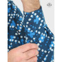 Chemise bleue en coton imprimée manche longue double bouton à cornes bleue marine pour homme