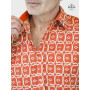 chemise originale coton orange ocre marque francaise, chemise homme cintrée manche longue, chemise africaine