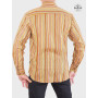 Chemise Marron Coton Imprimé Bayadère Muticolore - SYLVESTRE