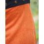 jupe côtelé velours orange mourtarde, jupe orange, jupe marron, jupe velours femme, jupe portefeuille, jupe epaisse,