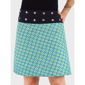 jupe ethnique grande taille, jupe fendue pour femme ronde, jupe ceinture noire femme enceinte