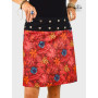 Jupe Wrap Rouge Ethnique Femme Reversible Femme Ronde - MABINI XL+