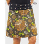 Jupe Bohème Marron Enveloppante à Fleurs Femme Ronde - NACABE