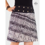 jupe noire et blanche zebre imprimé animal grande taille collection été pacap grossiste vetement grande taille