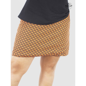 jupe grande taille en rayonne motif ethnique  taille plus reglable
