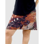 Jupe Noire Viscose Femme Ronde motif Camouflage Réversible - CHAN XL+
