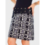 jupe carreaux poche reversible kilt tartan ecossais irlandais jean noir et blanc