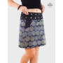 jupe à pois imprimé reversible coupe portefeuille avec poche jean